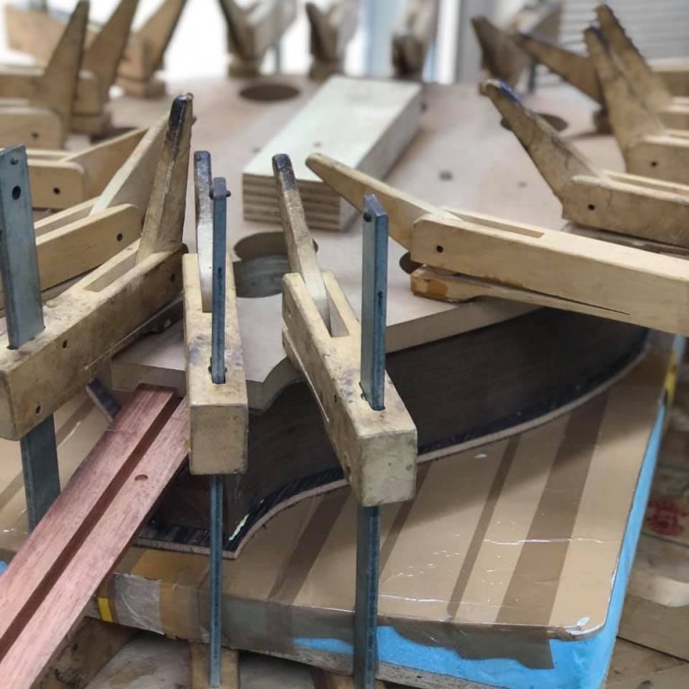 Irish bouzouki build thread 4 the back goes on NK Forster Guitars